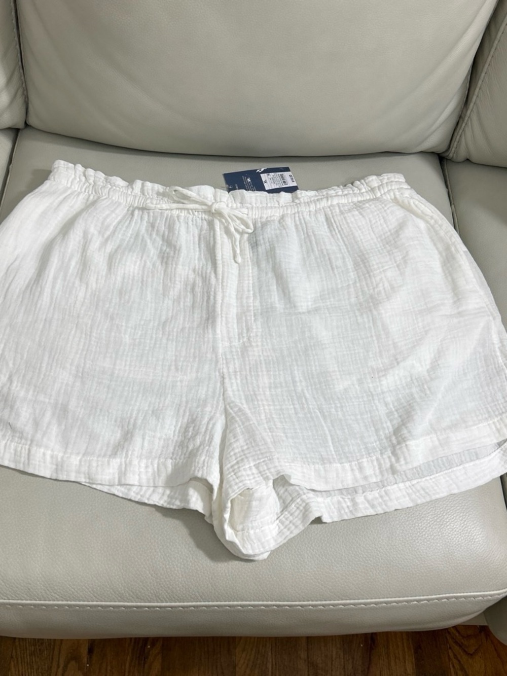 Universal Thread White High-Waist Gauze Drawcord Shorts